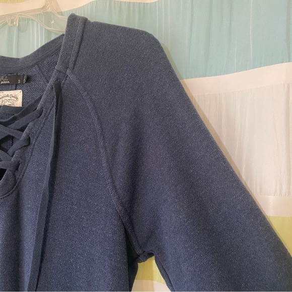 Prana Cozy Up Terry Dress Chunky Lace V-Neck Sz Small - Picture 7 of 9